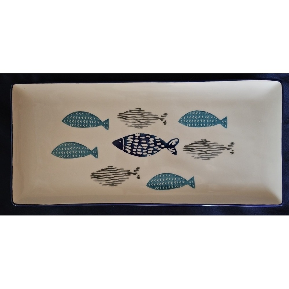 Papart seramik Handpainted in Turkey Serving tray 14"